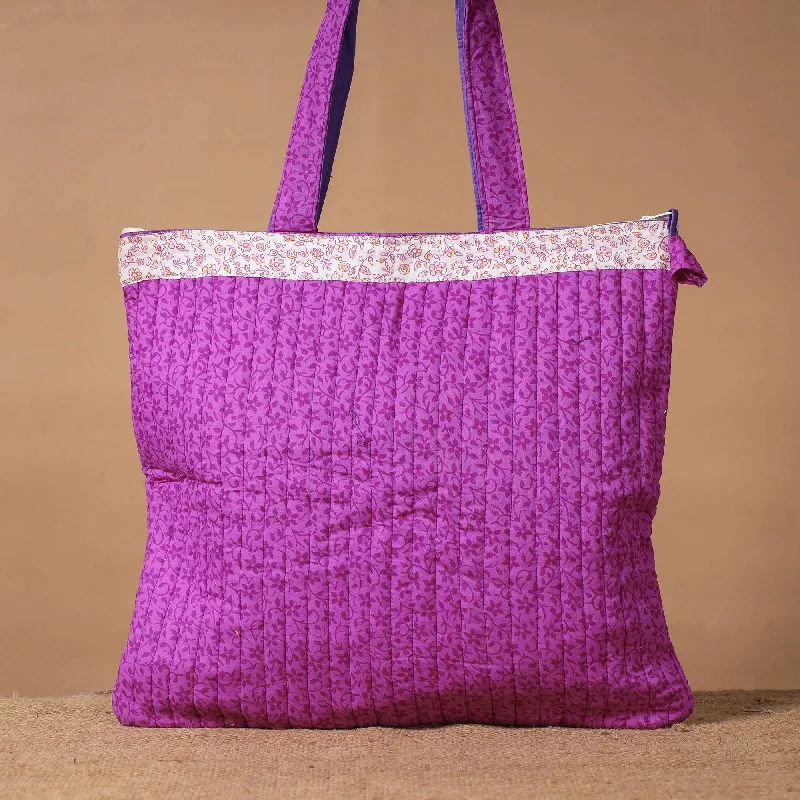 New Year Party Bag For Celebrations Purple - Handcrafted Quilted Shoulder Bag