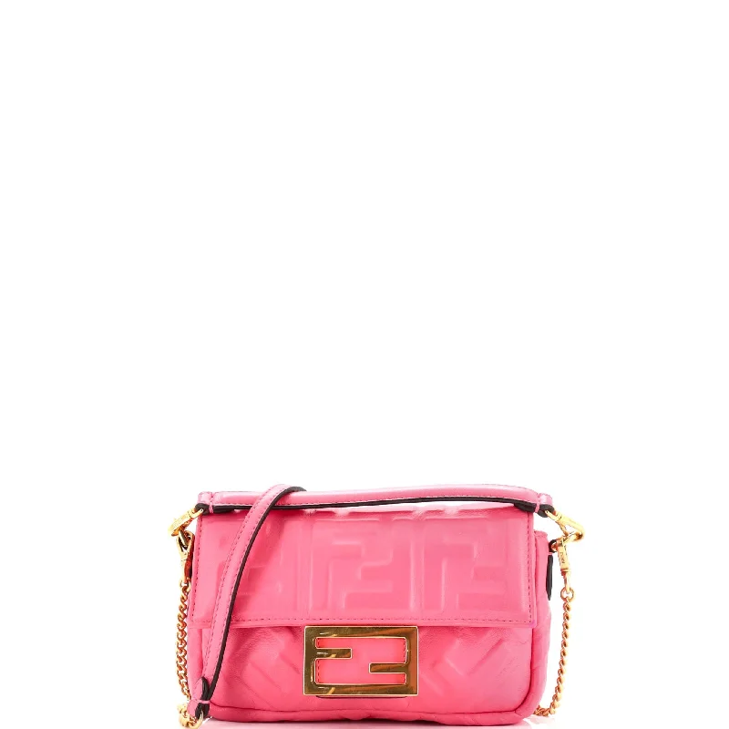 Eco-Friendly Bags With Discounts Baguette NM Bag Zucca Embossed Leather Mini