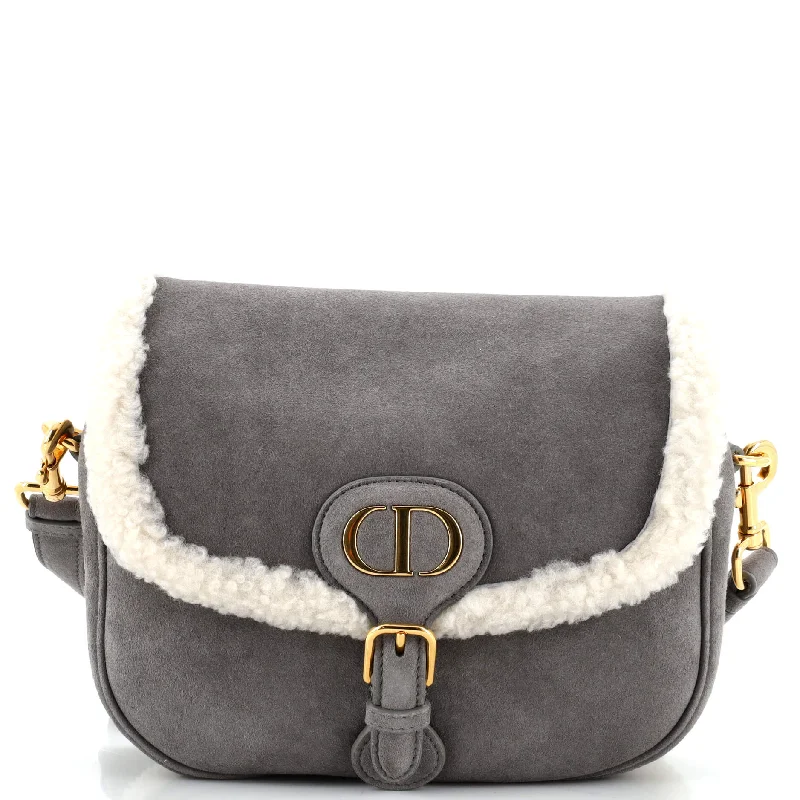 Bag For Modern Fashion Bobby Flap Bag Shearling and Suede Medium