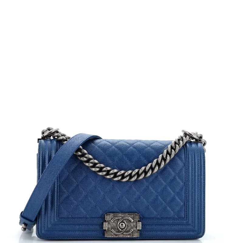 Bags For Urban And Trendy Looks Boy Flap Bag Quilted Caviar Old Medium