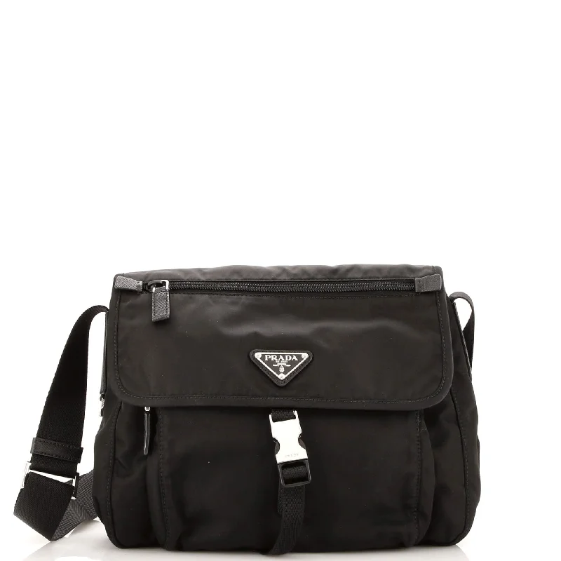 Luxury Bags For Working Professionals Buckle Messenger Bag Tessuto Small