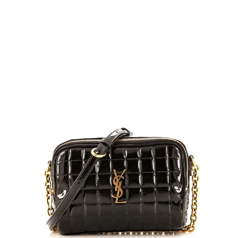 Bags With Tsa-Approved Features Cassandre Chain Camera Bag Quilted Patent Mini