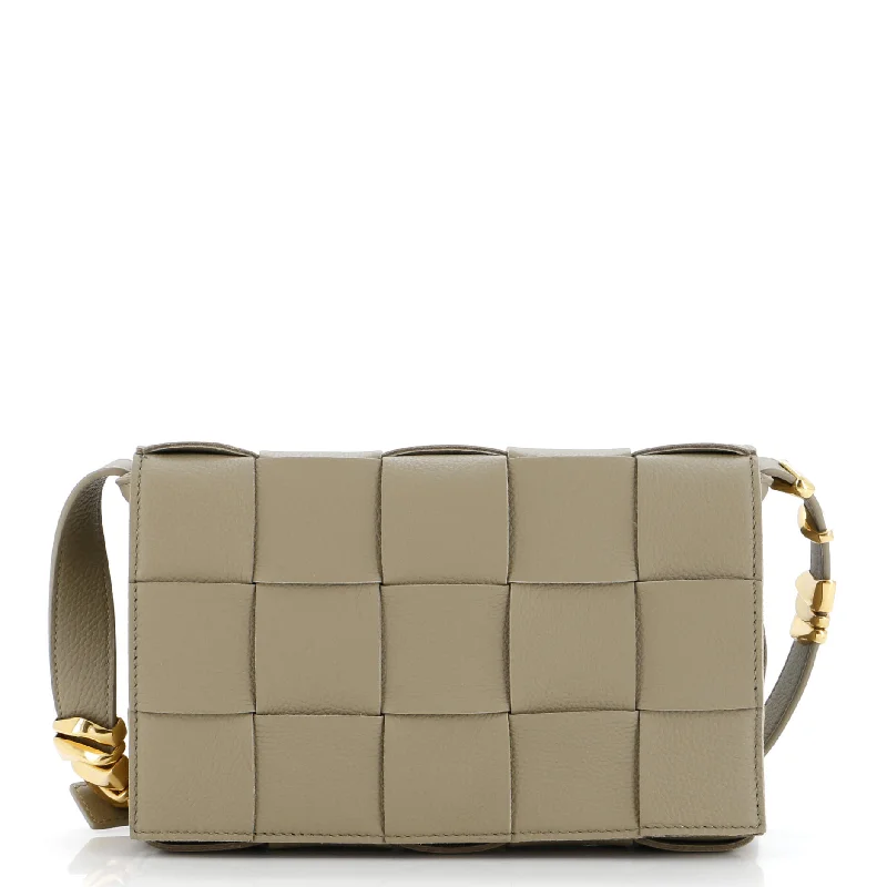 Professional Bags With Office Discounts Cassette Crossbody Bag Maxi Intrecciato Grained Leather