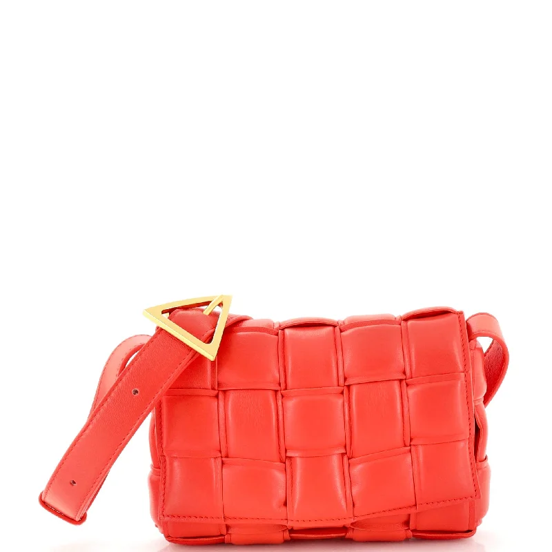 Luxury Bags For Professionals With Discounts Cassette Crossbody Bag Padded Maxi Intrecciato Leather Small