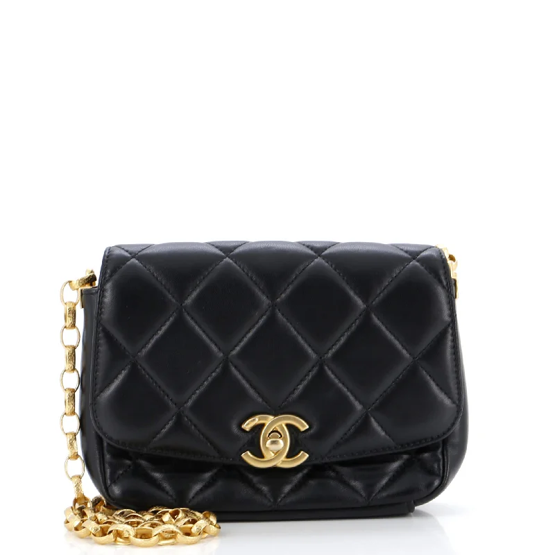 Inspired Bags For Timeless Elegance CC Coin Chain Flap Bag Quilted Lambskin Small