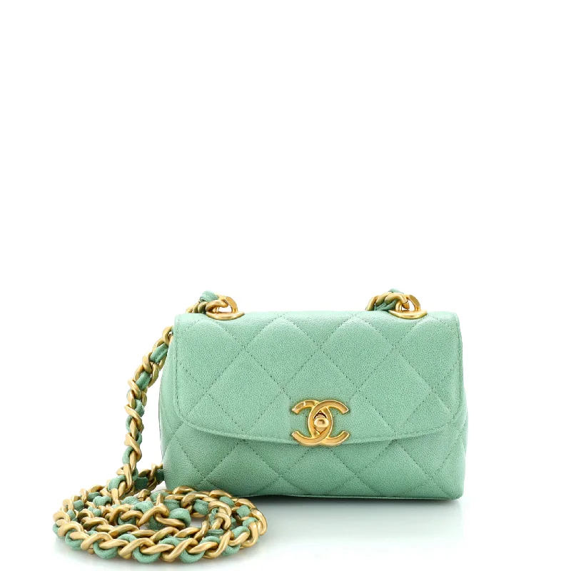 Designer-Inspired Bags At Budget-Friendly Prices CC Rounded Flap Crossbody Bag Quilted Caviar Mini