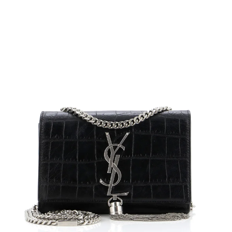 Eco-Friendly And Discounted Bags Classic Monogram Tassel Crossbody Bag Crocodile Embossed Leather Small