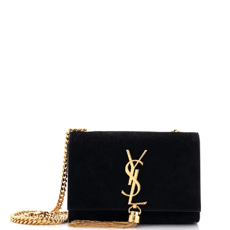 Everyday Bags For Work, School, Or Errands Classic Monogram Tassel Crossbody Bag Suede Small