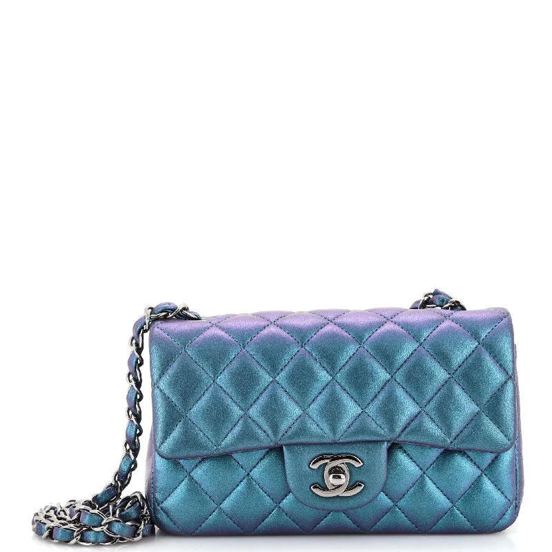 High-Quality Bags On Flash Sale Classic Single Flap Bag Quilted Iridescent Lambskin Mini