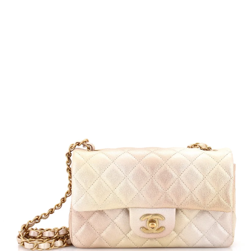 Bags With Limited-Time Deals Classic Single Flap Bag Quilted Ombre Metallic Goatskin Mini