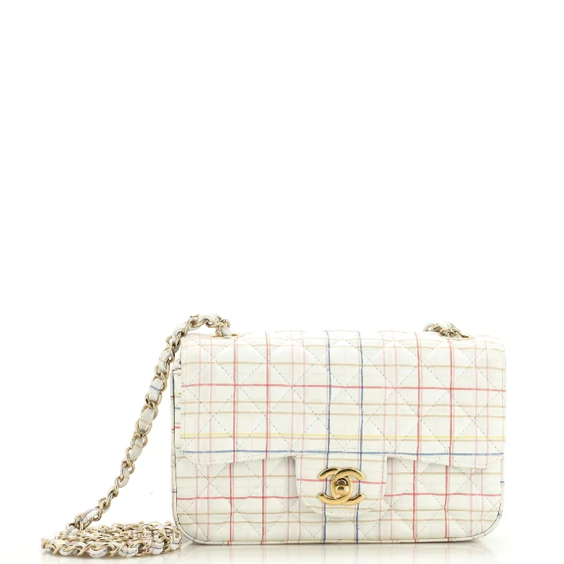 Functional Bags For Busy Moms And Dads Classic Single Flap Bag Quilted Printed Calfskin Mini