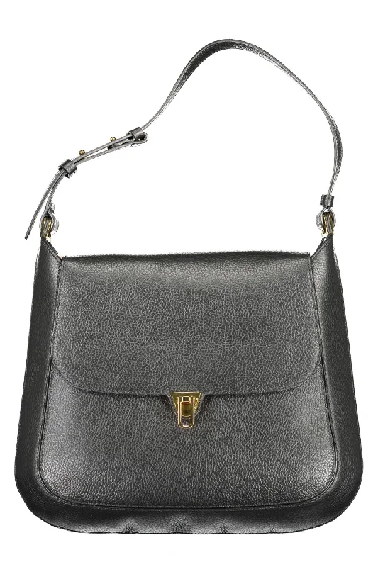Sporty Bags For Active And Athletic Lifestyles Coccinelle Elegant Leather Shoulder Bag with Turn Lock Women's Closure