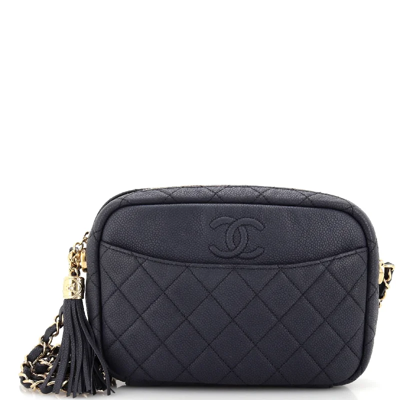 Affordable Bags For College Students On Sale Coco Tassel Camera Case Quilted Caviar Medium