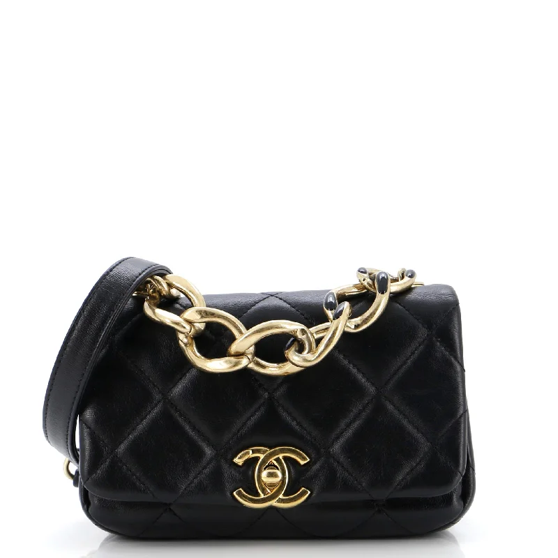 Edgy Bags For Bold And Daring Fashionistas Color Match Flap Bag Quilted Lambskin Mini