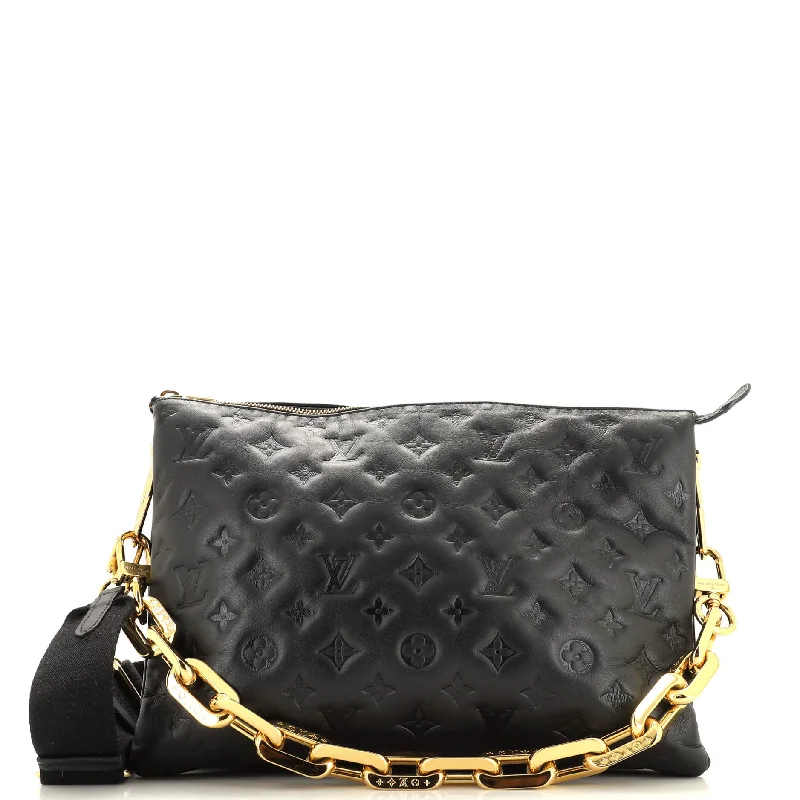 Minimalist Bags For Clean And Modern Aesthetics Coussin Bag Monogram Embossed Lambskin MM