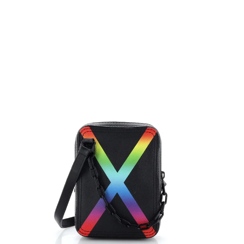 Retro Lovers Danube Messenger Bag Rainbow Taiga Leather