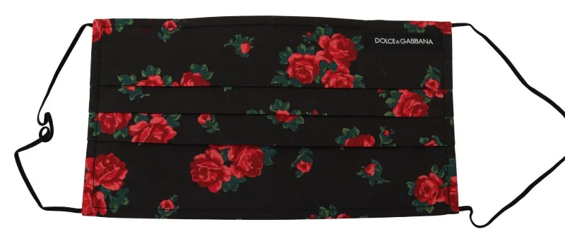 Eco-Friendly And Discounted Bags Dolce & Gabbana Elegant Floral Cotton Pleated Face Women's Mask