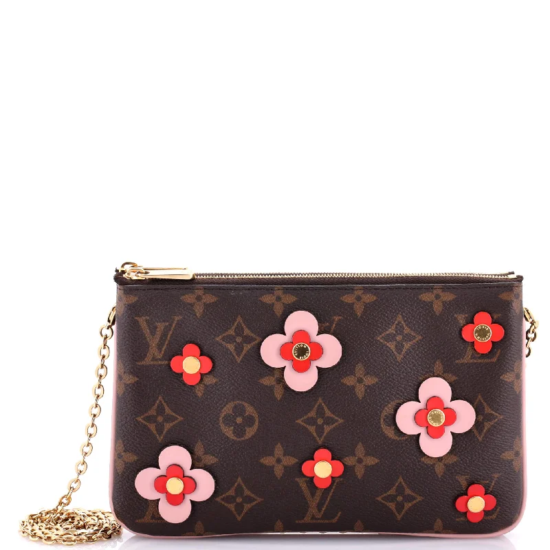 Spacious And Discounted Bags Double Zip Pochette Limited Edition Blooming Flowers Monogram Canvas