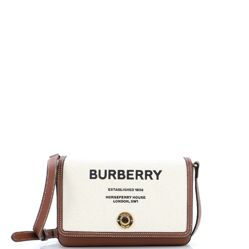 Discounted Designer Bags For Clearance Sale Flap Crossbody Bag Horseferry Print Canvas with Leather Small