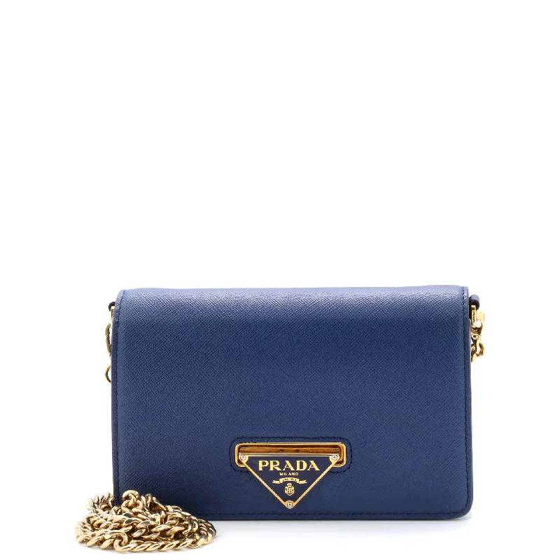 High-Quality Bags Flip Lock Chain Crossbody Bag Saffiano Leather Small