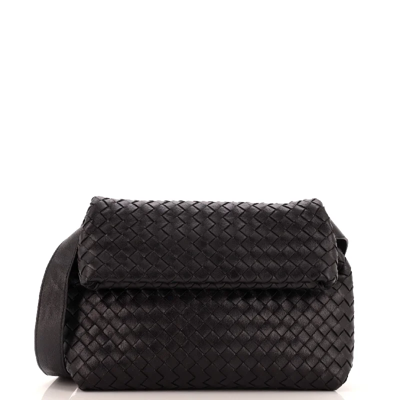 Everyday Bags For Work, School, Or Errands Fold Crossbody Bag Intrecciato Nappa Small