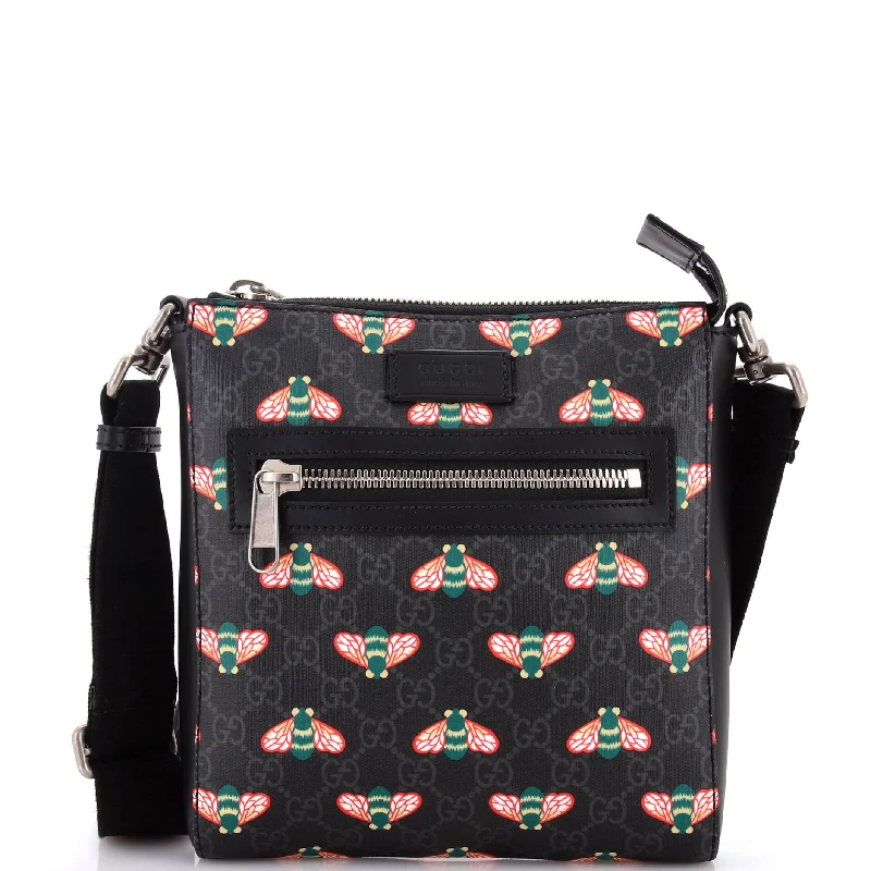 Inspired Bags For High-End Fashion Front Zip Messenger Bestiary Bee Print GG Coated Canvas Small