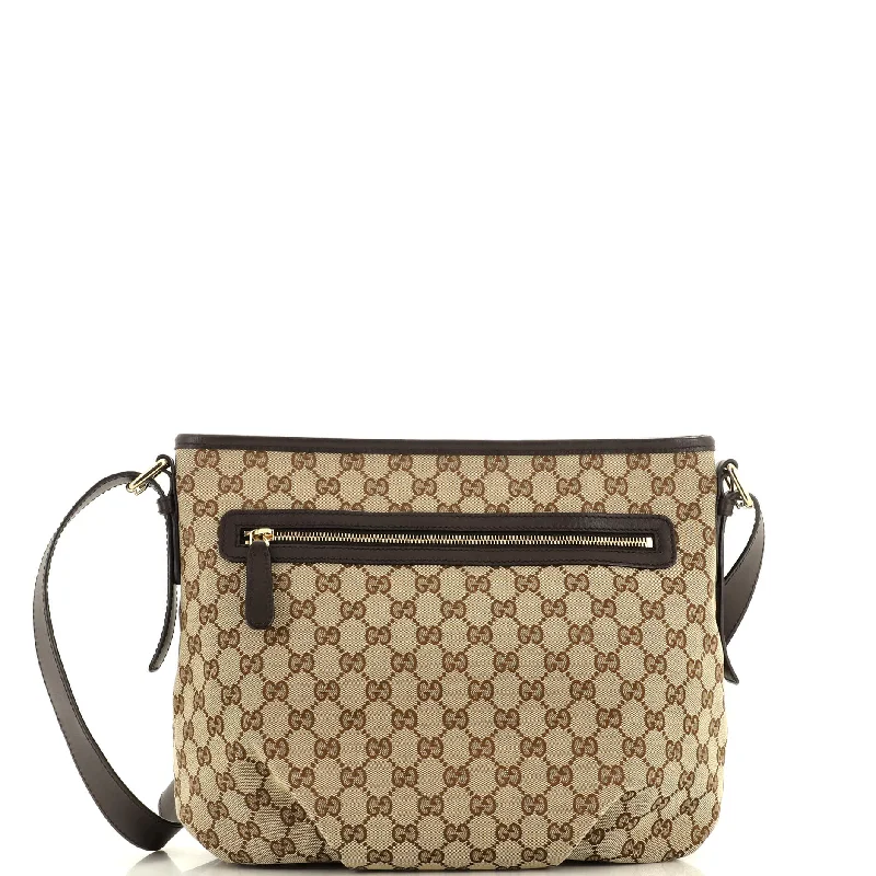 Flash Sale On Premium Bags Front Zip Messenger GG Canvas Medium