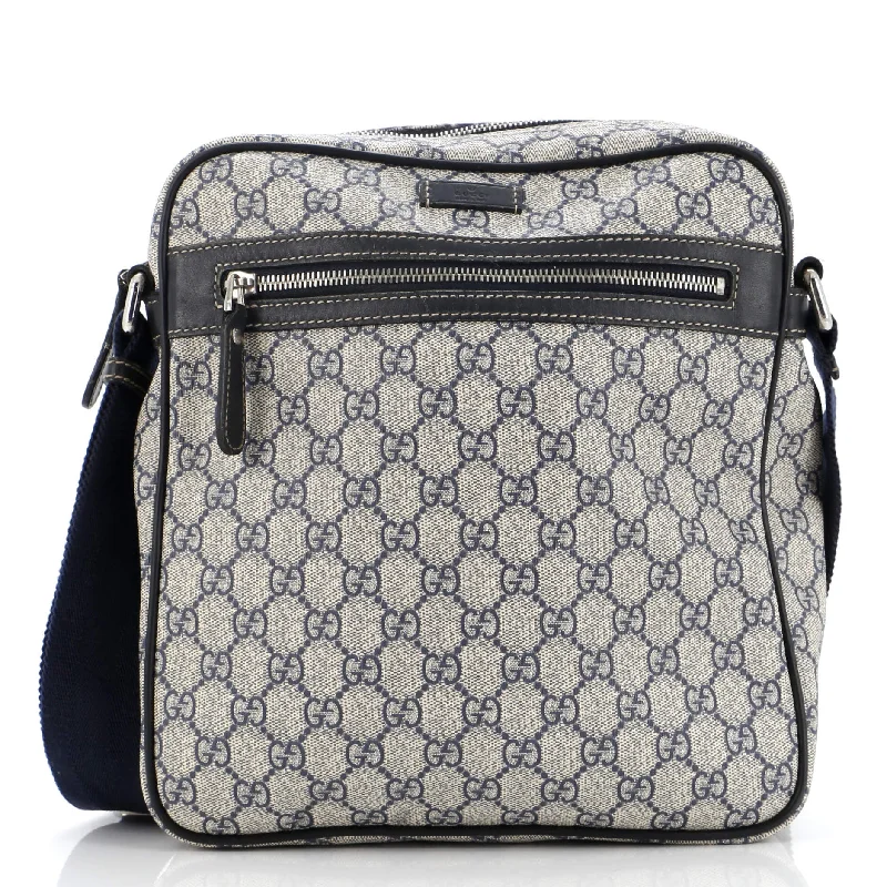 Lightweight And Affordable Bags Front Zip Messenger GG Coated Canvas Medium