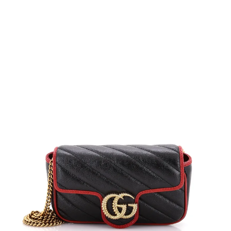 High-Quality Bags GG Marmont Flap Bag Diagonal Quilted Leather Super Mini