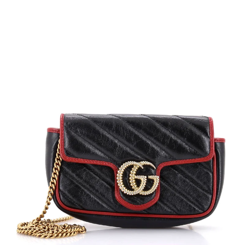 Inspired Bags For Modern Sophistication GG Marmont Flap Bag Diagonal Quilted Leather Super Mini