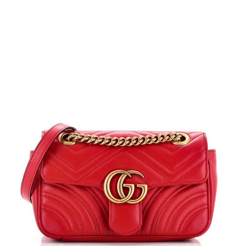 Bags For Playful And Chic Styles GG Marmont Flap Bag Matelasse Leather Mini