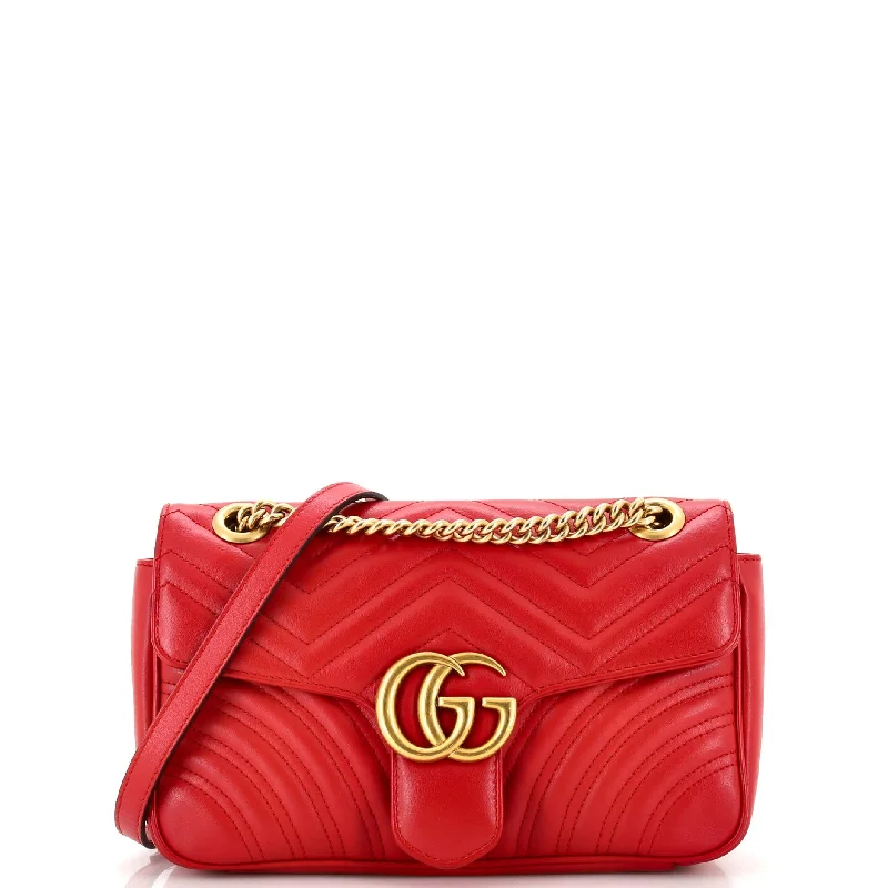 Luxurious Bags With Limited-Time Offers GG Marmont Flap Bag Matelasse Leather Small
