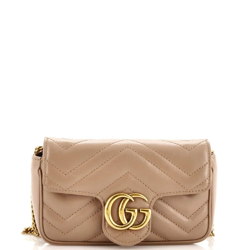 Lightweight And Functional Bags For Travel And Work GG Marmont Flap Bag Matelasse Leather Super Mini