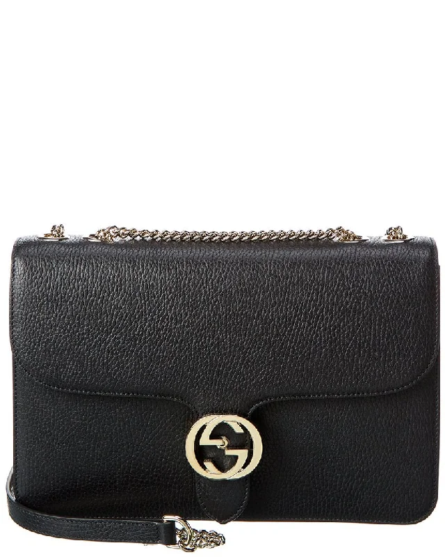 Luxury Bags On Sale Gucci Interlocking G Leather Shoulder Bag