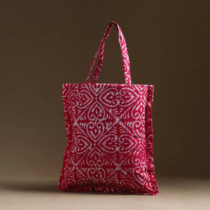 Bags With Limited-Time Deals Handcrafted Cotton Frill Jhola Bag 07