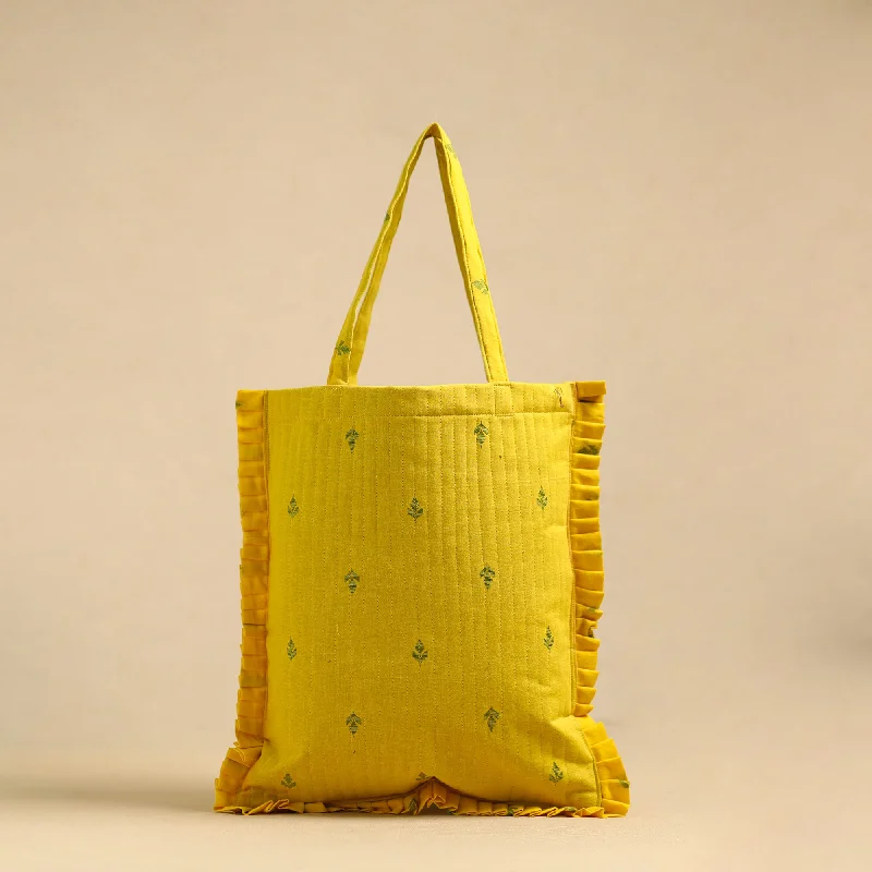 Vintage-Inspired Handcrafted Cotton Frill Jhola Bag 16