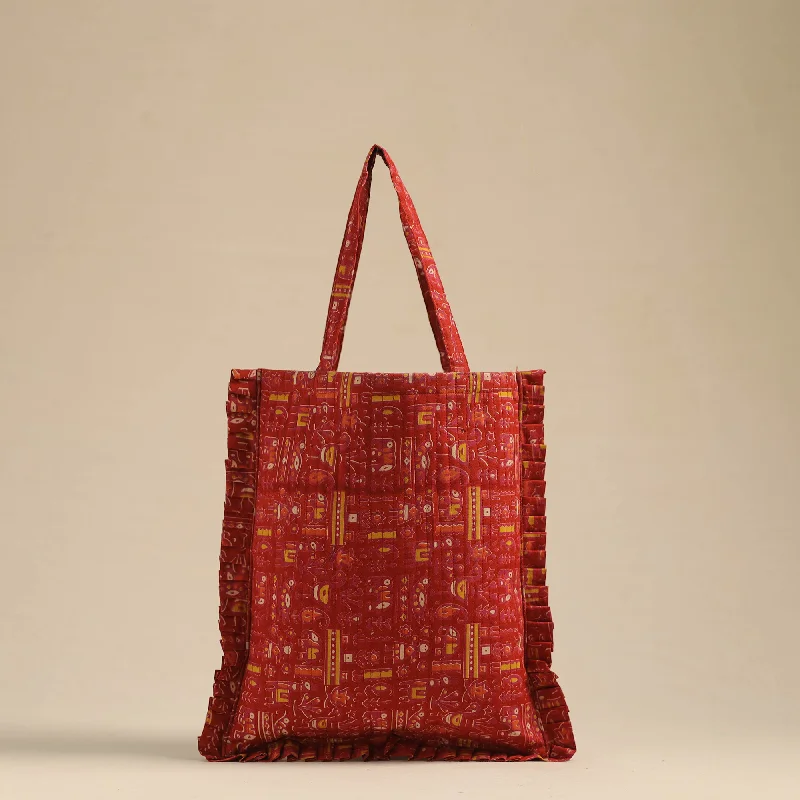 Uxury Designer Handbag Brands Handcrafted Cotton Frill Jhola Bag 26