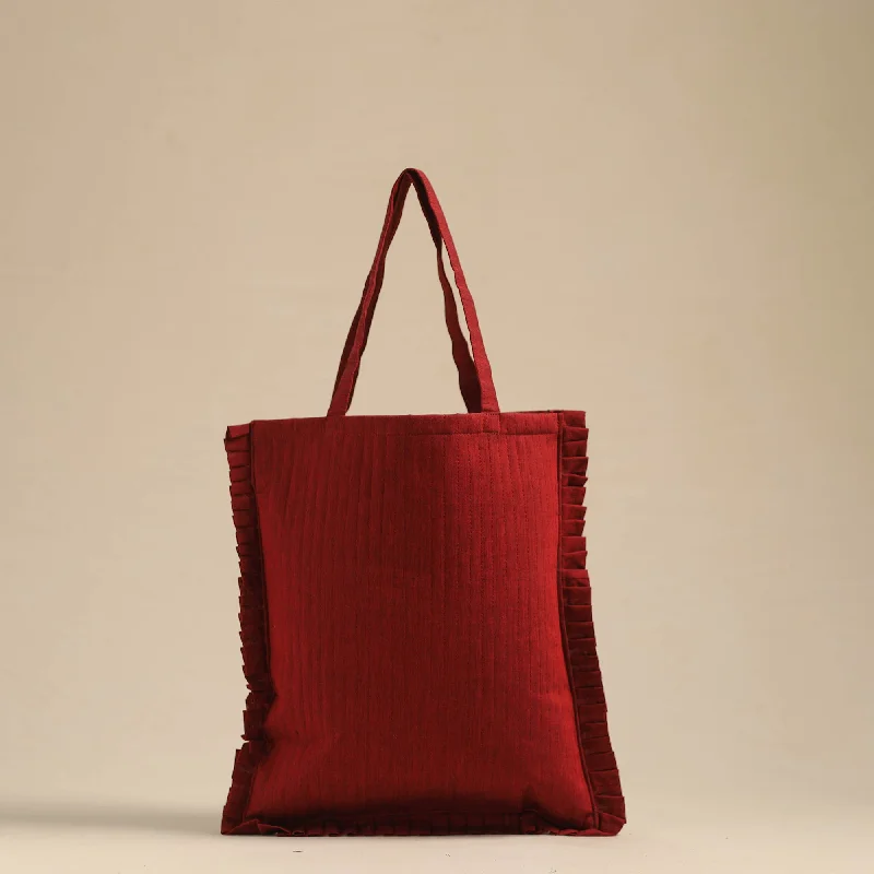 Designer Bags For Luxury Collectors With Offers Handcrafted Cotton Frill Jhola Bag 76