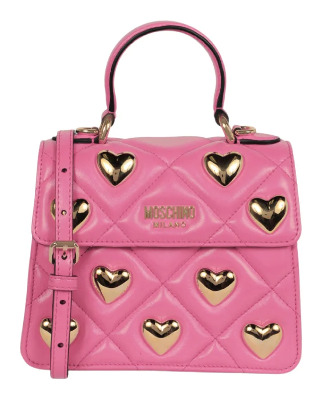 Anti-Theft And Budget-Friendly Bags Heart Studs Quilted Shoulder Bag