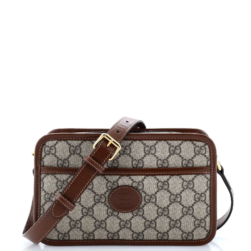 Designer Bags For Luxury Collectors With Offers Interlocking G Patch Camera Bag GG Coated Canvas Mini
