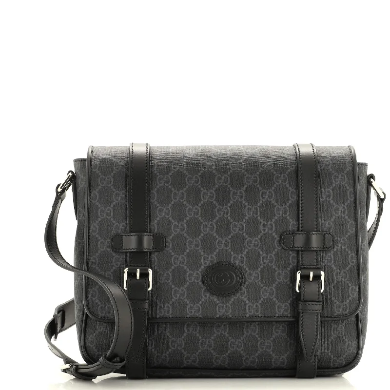 Affordable Bags For Budget Shoppers Interlocking G Patch Messenger Bag GG Coated Canvas Medium