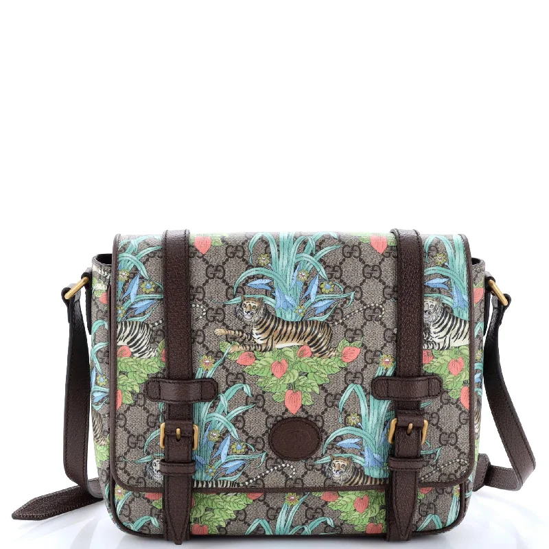 Cyber Monday Discounts On Bags Interlocking G Patch Messenger Bag Printed GG Coated Canvas Medium