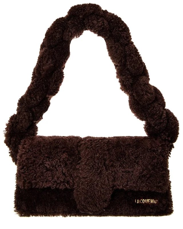 Functional Bags For Busy Moms And Dads Jacquemus Le Bambidou Shearling Shoulder Bag