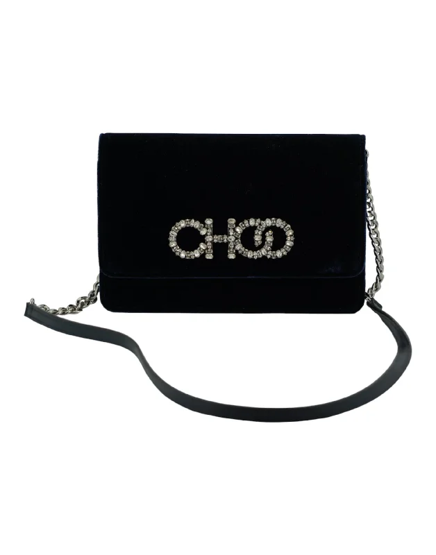 Bags With Limited-Time Deals Jimmy Choo blue Leather And Satin Shoulder Women's Bag