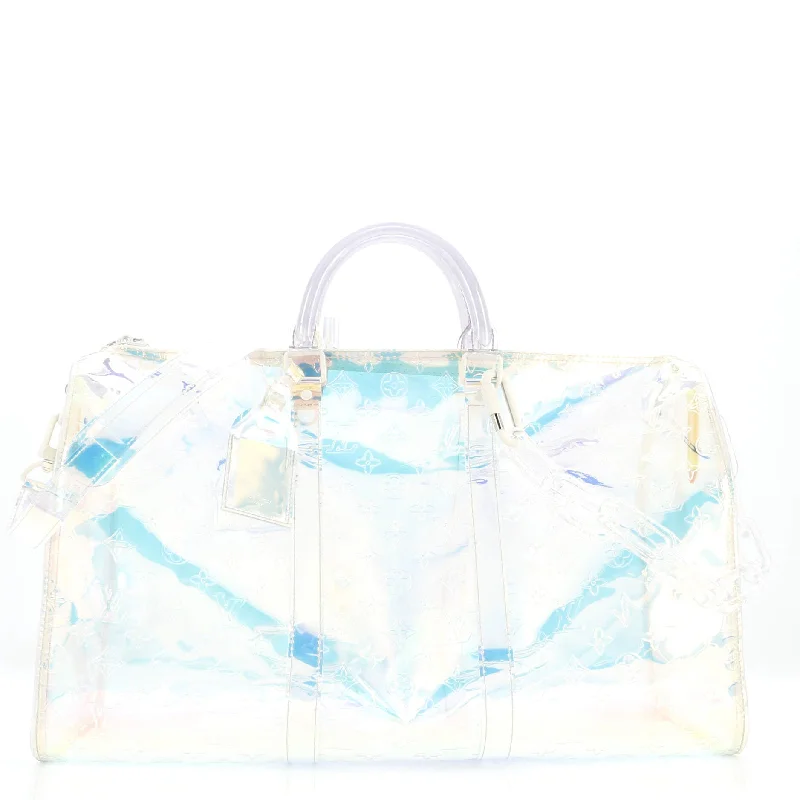 Eco-Friendly Bags With Promotions Keepall Bandouliere Bag Limited Edition Monogram Prism PVC 50