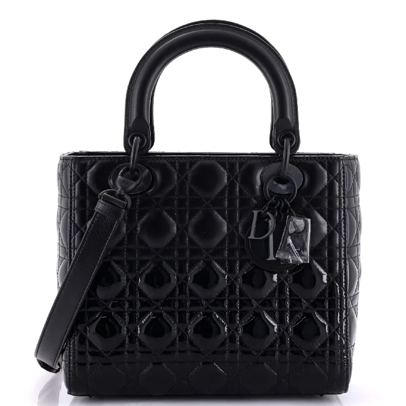 Stylish Bag For Women Lady Dior Bag Cannage Quilt Gradient Patent Medium