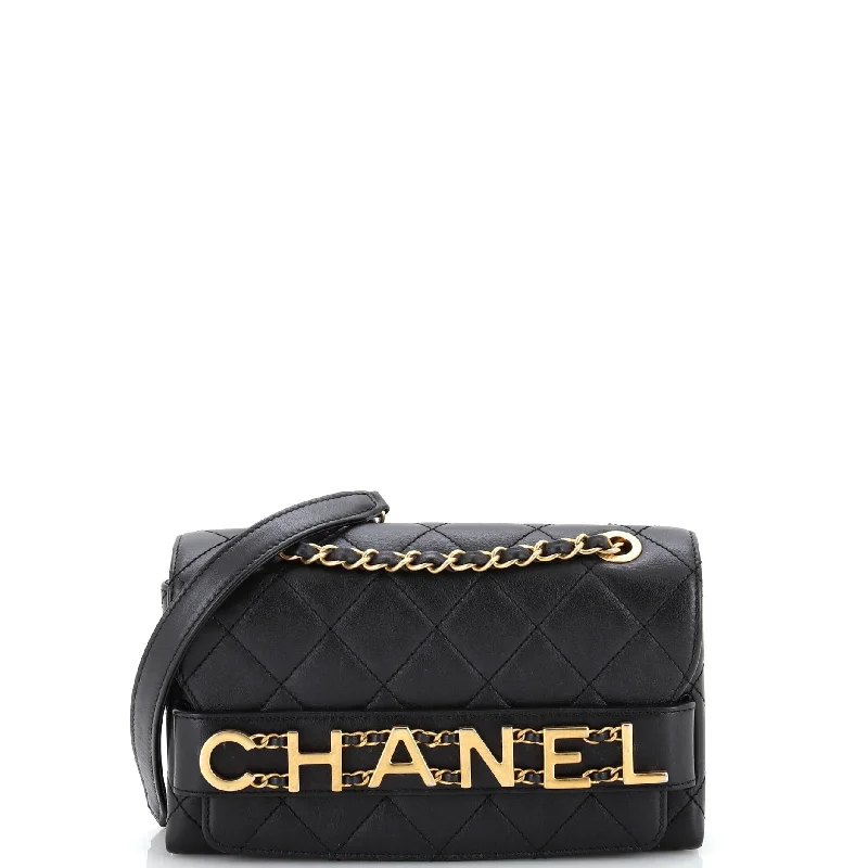 High-Quality Bags On Flash Sale Logo Enchained Flap Bag Quilted Calfskin Small