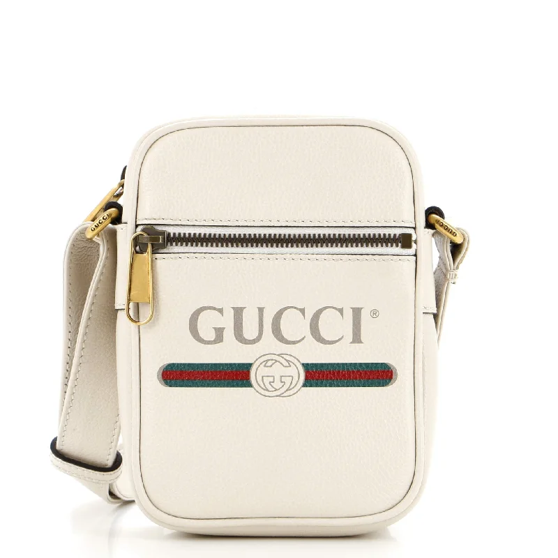 Limited-Time Offer On Trendy Bags Logo Zip Messenger Bag Printed Leather Mini