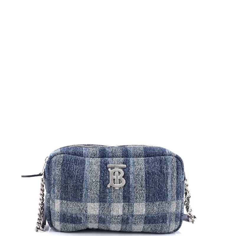 Luxury Bags For Working Professionals Lola Camera Bag Printed Denim Small