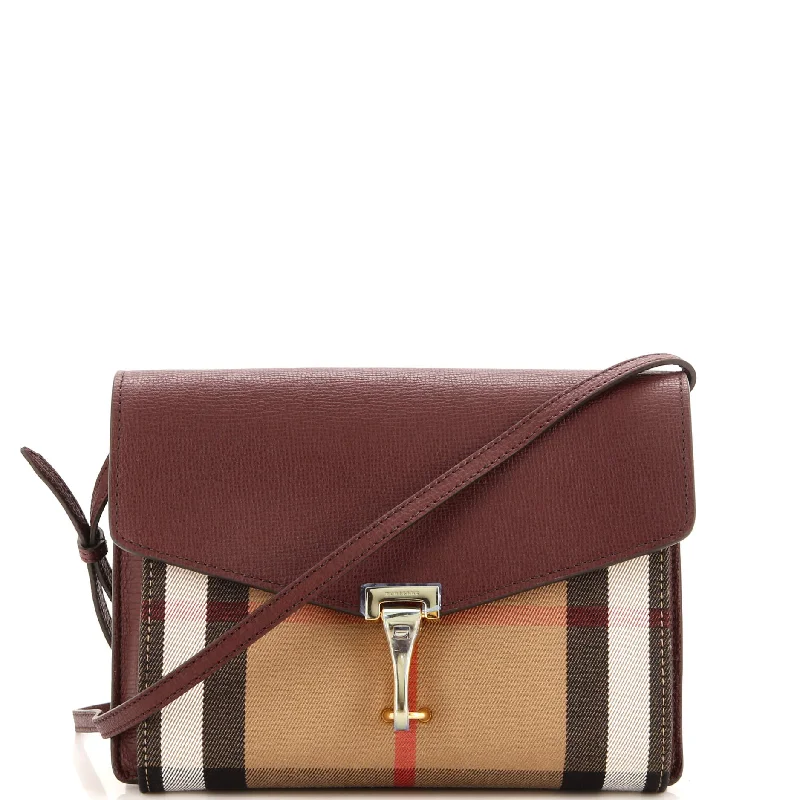 Affordable Bags For Budget Shoppers Macken Crossbody Bag Leather and House Check Canvas Baby